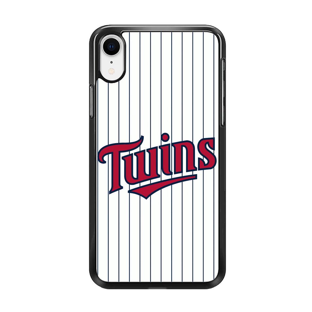 Baseball Minnesota Twins MLB 002 iPhone XR Case-Rubber / Black (2D Case)-Xtracase