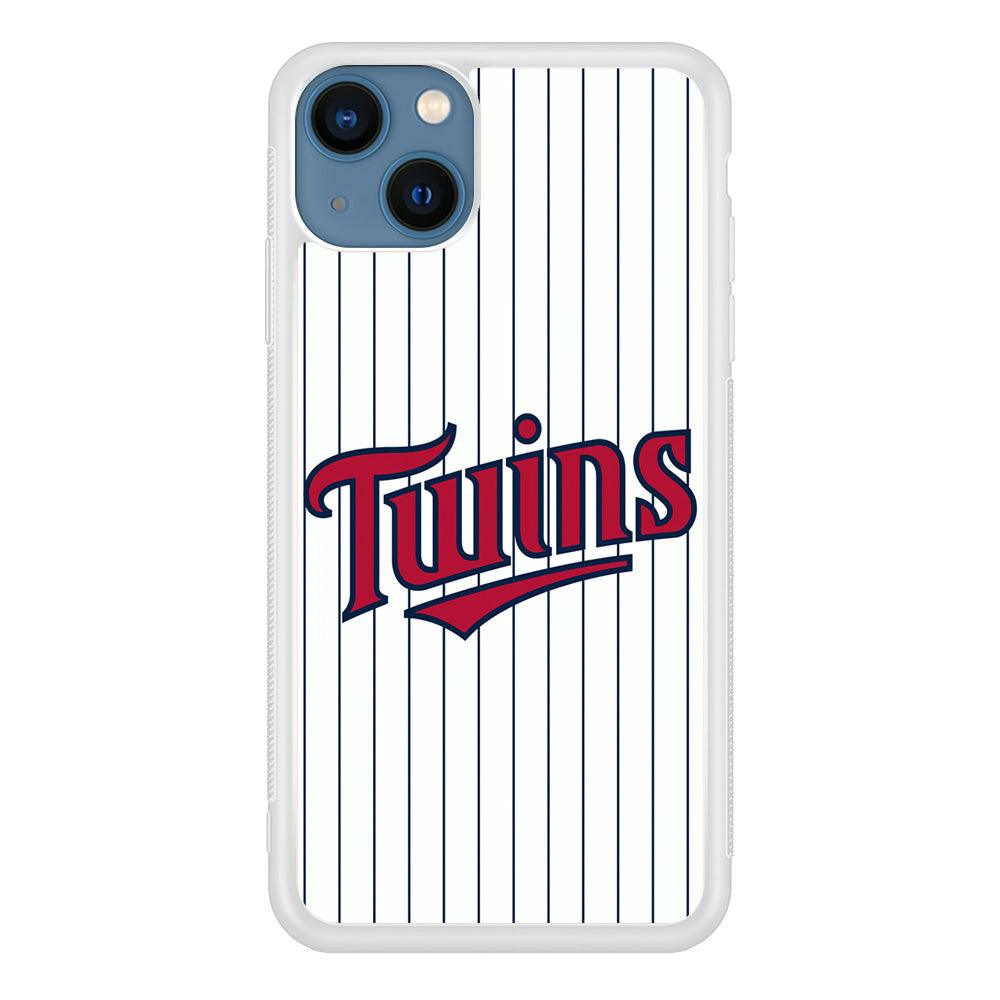 Baseball Minnesota Twins MLB 002 iPhone 13 Mini Case-Rubber / White (2D Case)-Xtracase