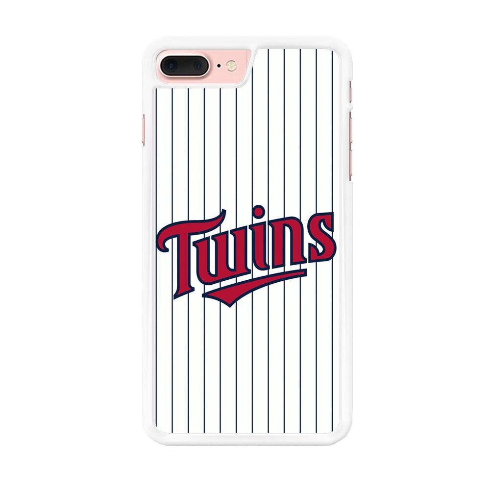 Baseball Minnesota Twins MLB 002 iPhone 7 Plus Case-Rubber / White (2D Case)-Xtracase