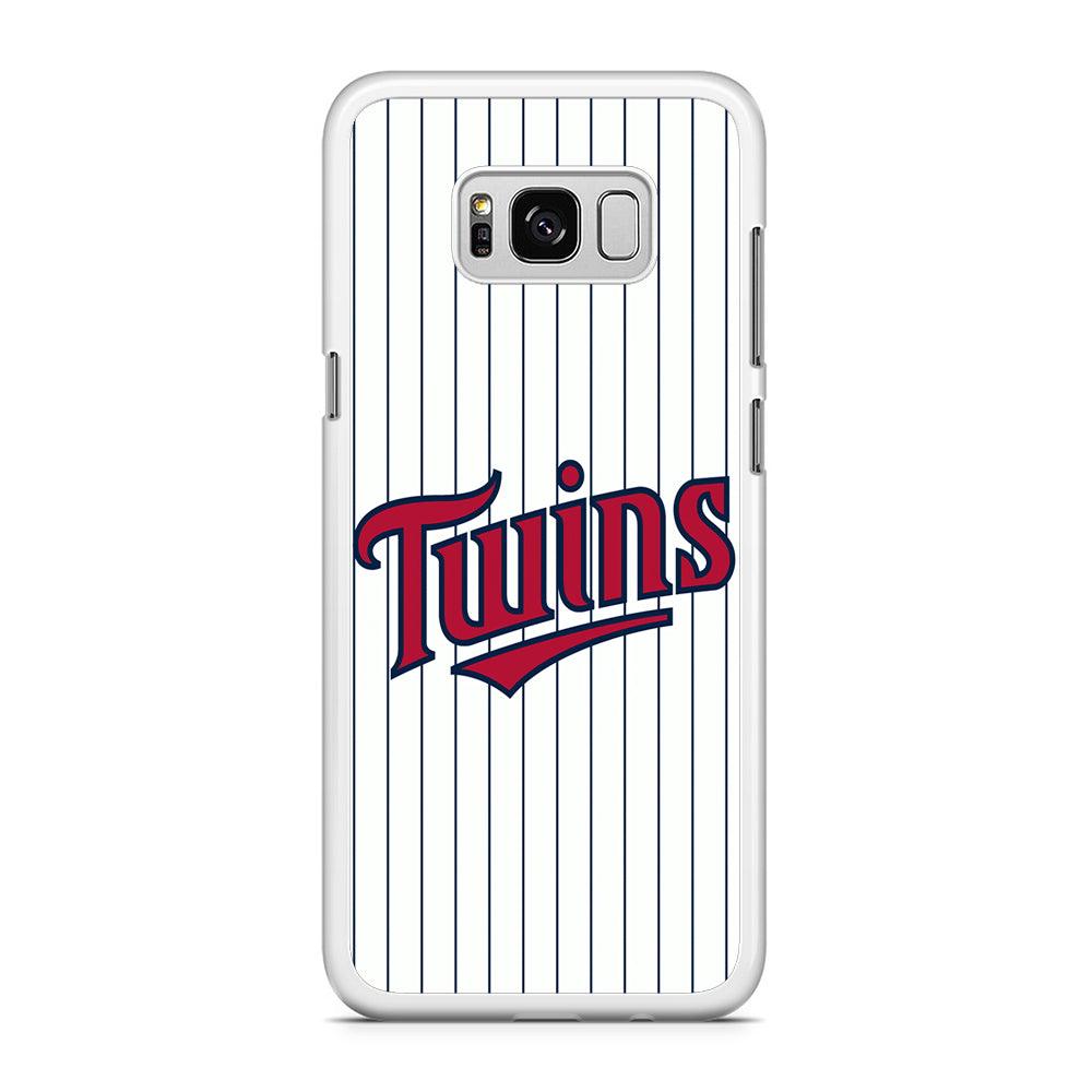 Baseball Minnesota Twins MLB 002 Samsung Galaxy S8 Case-Rubber / White (2D Case)-Xtracase