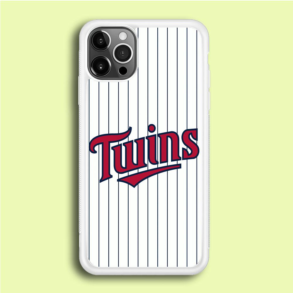 Baseball Minnesota Twins MLB 002 iPhone 12 Pro Max Case-Rubber / White (2D Case)-Xtracase