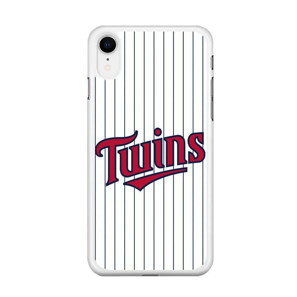 Baseball Minnesota Twins MLB 002 iPhone XR Case-Rubber / White (2D Case)-Xtracase