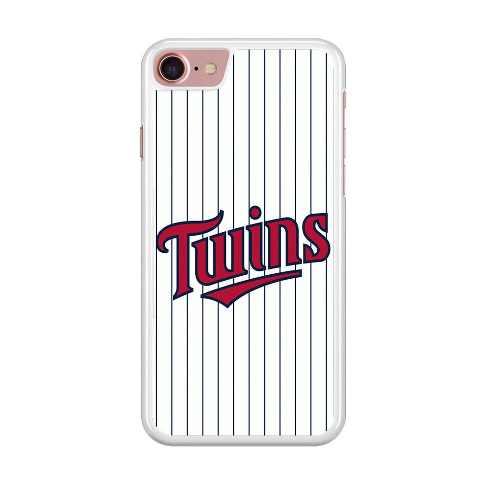 Baseball Minnesota Twins MLB 002 iPhone SE 2020 Case-Rubber / White (2D Case)-Xtracase