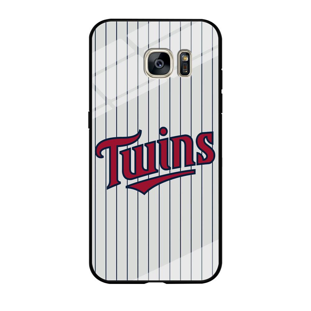 Baseball Minnesota Twins MLB 002 Samsung Galaxy S7 Edge Case-Tempered Glass Case-Xtracase