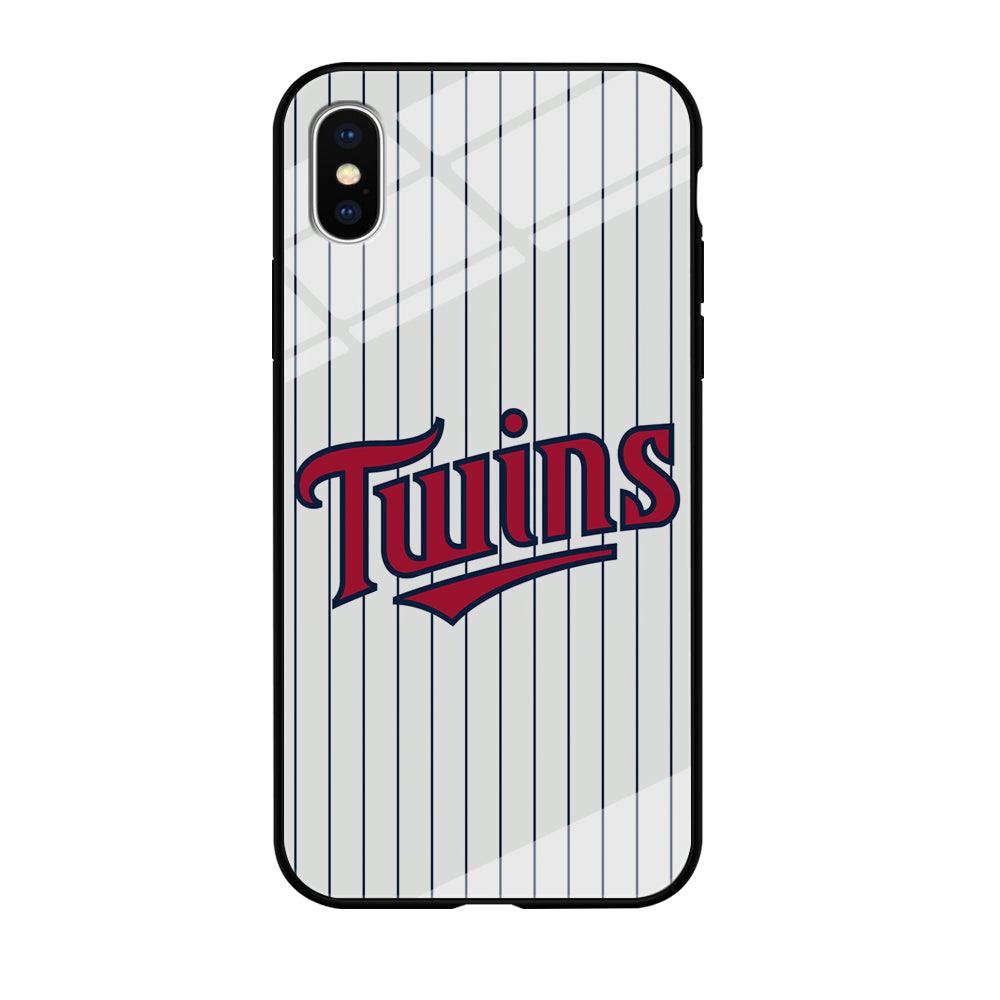 Baseball Minnesota Twins MLB 002 iPhone Xs Max Case-Tempered Glass Case-Xtracase