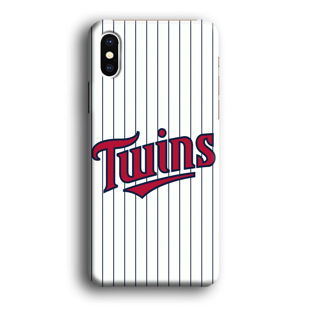 Baseball Minnesota Twins MLB 002 iPhone Xs Max Case-Plastic / Full Wrap (3D Case)-Xtracase