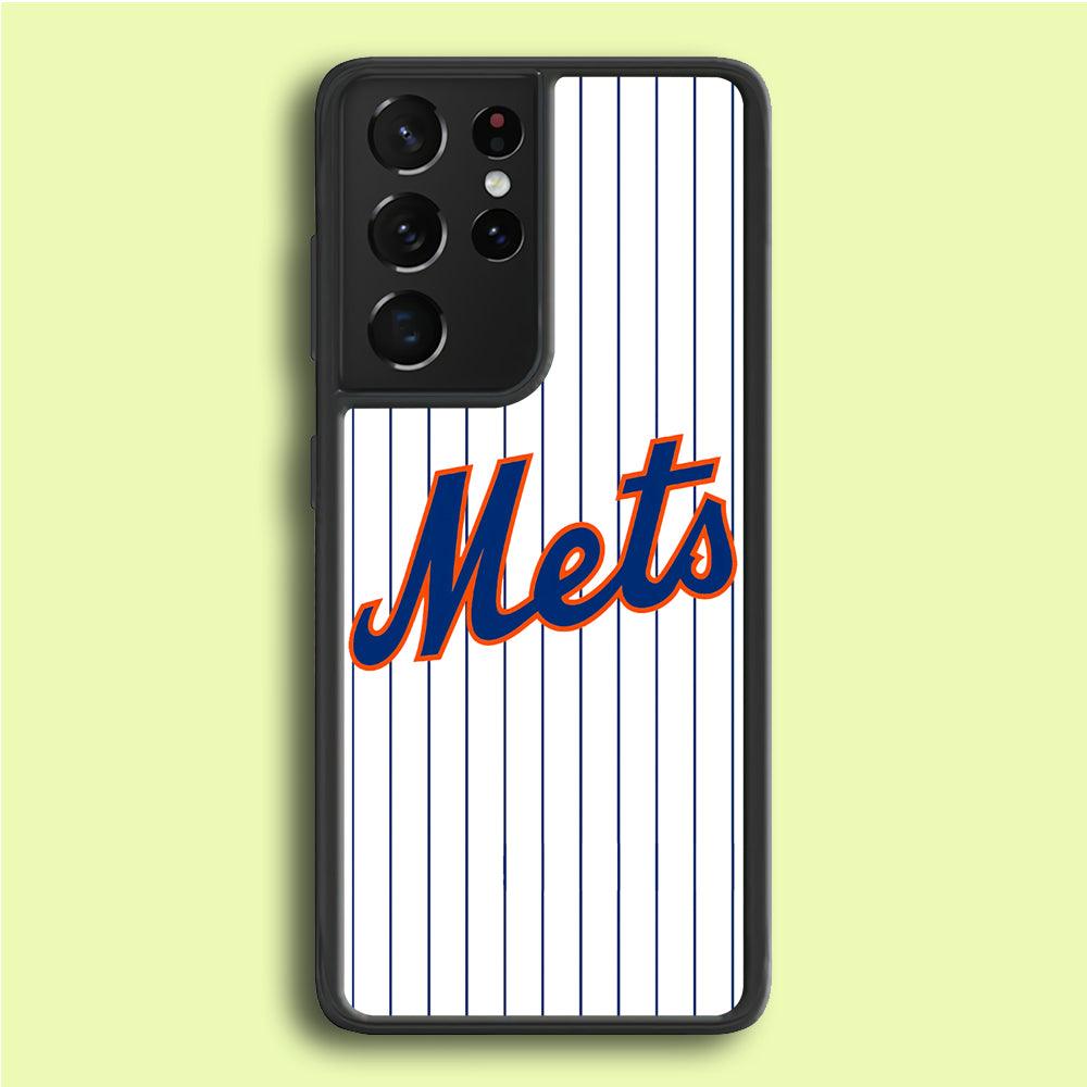 Baseball New York Mets MLB 001 Samsung Galaxy S21 Ultra Case-Plastic / Full Wrap (3D Case)-Xtracase