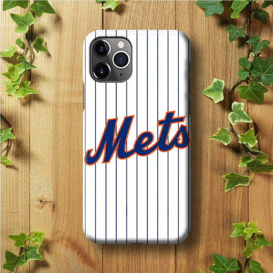 Baseball New York Mets MLB 001 iPhone 11 Pro Case-Plastic / Full Wrap (3D Case)-Xtracase