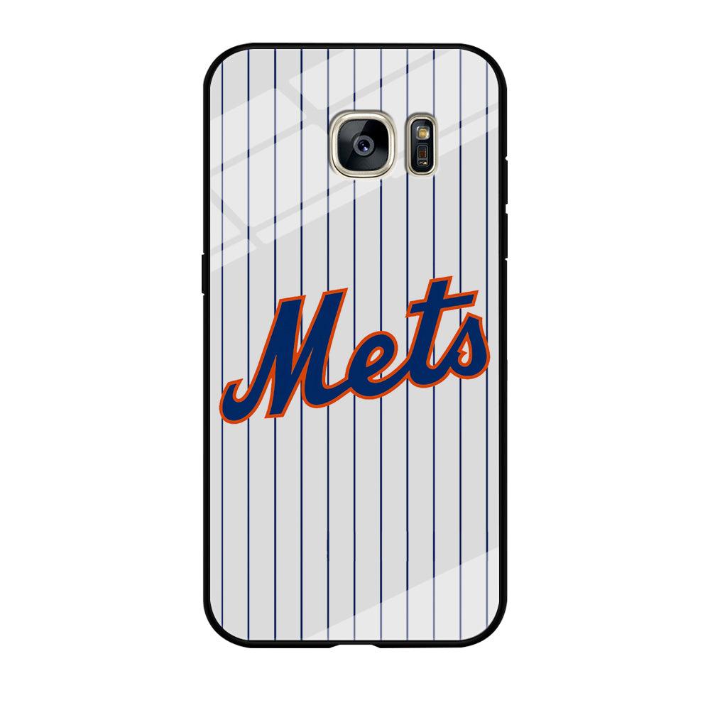 Baseball New York Mets MLB 001 Samsung Galaxy S7 Edge Case-Tempered Glass Case-Xtracase