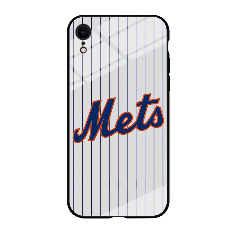 Baseball New York Mets MLB 001 iPhone XR Case-Tempered Glass Case-Xtracase