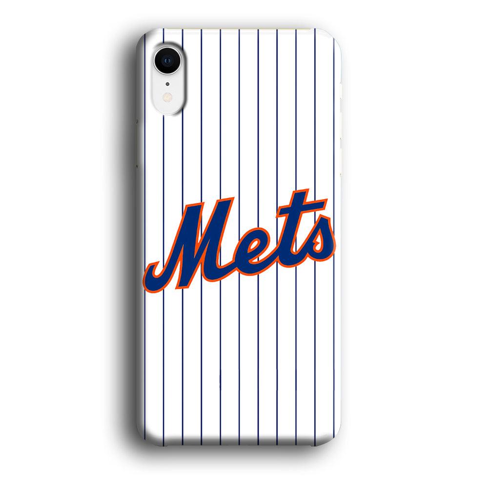 Baseball New York Mets MLB 001 iPhone XR Case-Plastic / Full Wrap (3D Case)-Xtracase