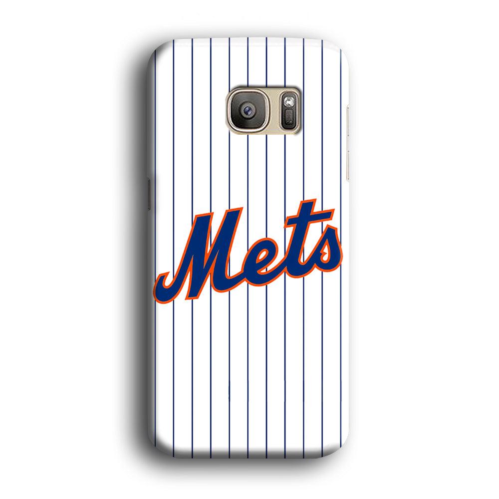 Baseball New York Mets MLB 001 Samsung Galaxy S7 Edge Case-Plastic / Full Wrap (3D Case)-Xtracase