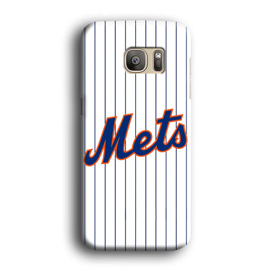 Baseball New York Mets MLB 001 Samsung Galaxy S7 Edge Case-Plastic / Full Wrap (3D Case)-Xtracase