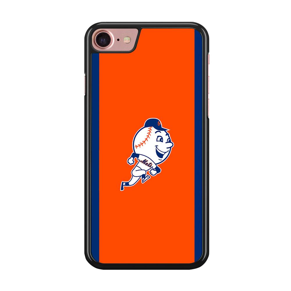 Baseball New York Mets MLB 002 iPhone SE 2020 Case-Rubber / Black (2D Case)-Xtracase