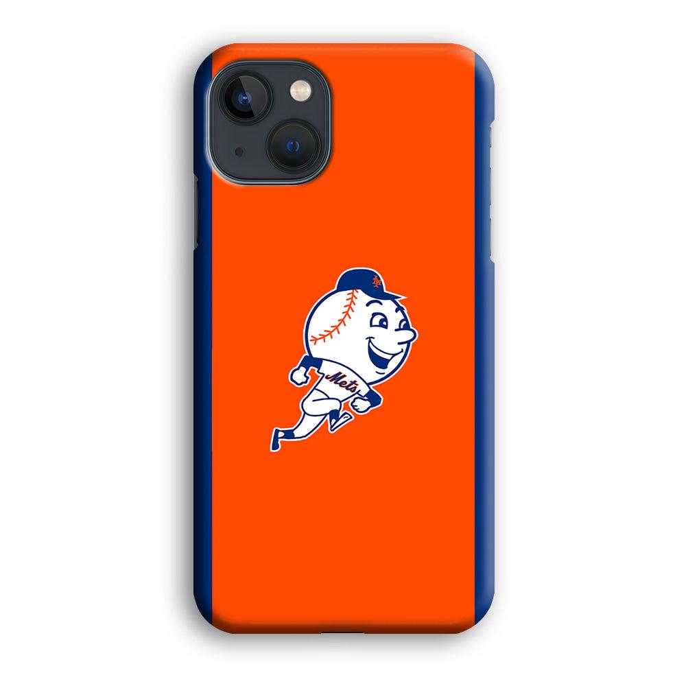 Baseball New York Mets MLB 002 iPhone 13 Mini Case-Plastic / Full Wrap (3D Case)-Xtracase