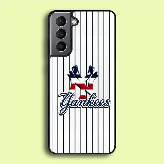 Baseball New York Yankees MLB 001 Samsung Galaxy S21 Case-Plastic / Full Wrap (3D Case)-Xtracase