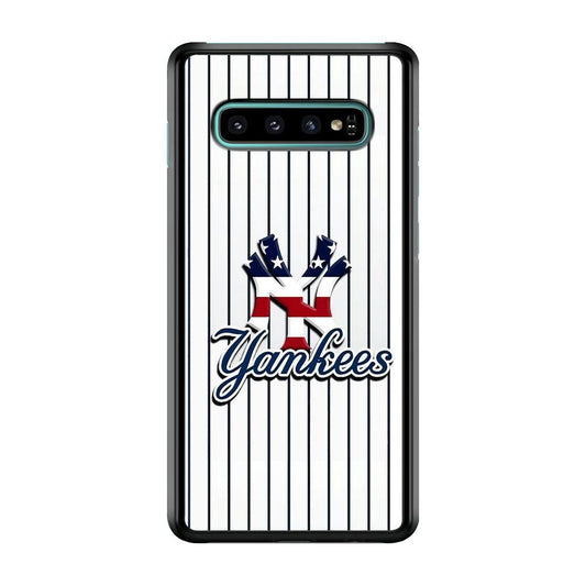 Baseball New York Yankees MLB 001 Samsung Galaxy S10 Plus Case-Plastic / Full Wrap (3D Case)-Xtracase