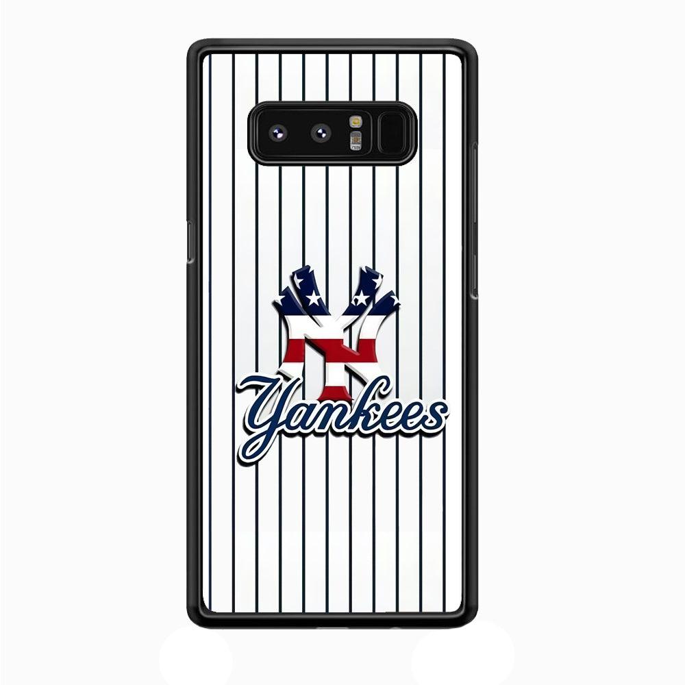 Baseball New York Yankees MLB 001 Samsung Galaxy Note 8 Case-Plastic / Full Wrap (3D Case)-Xtracase