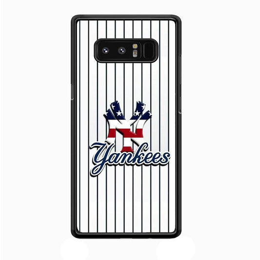 Baseball New York Yankees MLB 001 Samsung Galaxy Note 8 Case-Plastic / Full Wrap (3D Case)-Xtracase