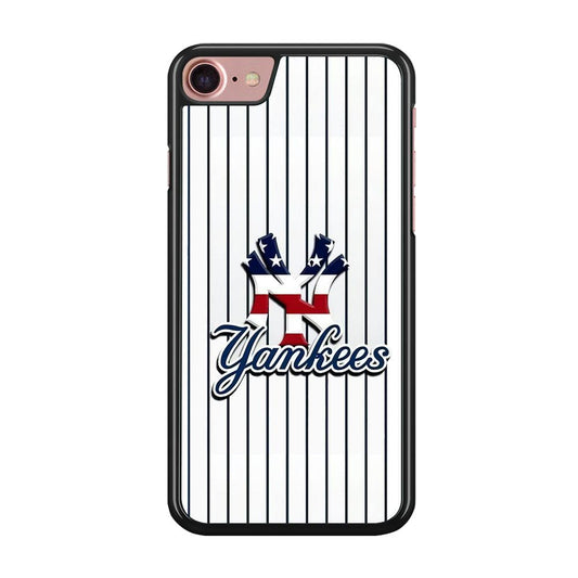 Baseball New York Yankees MLB 001 iPhone SE 2020 Case-Rubber / Black (2D Case)-Xtracase