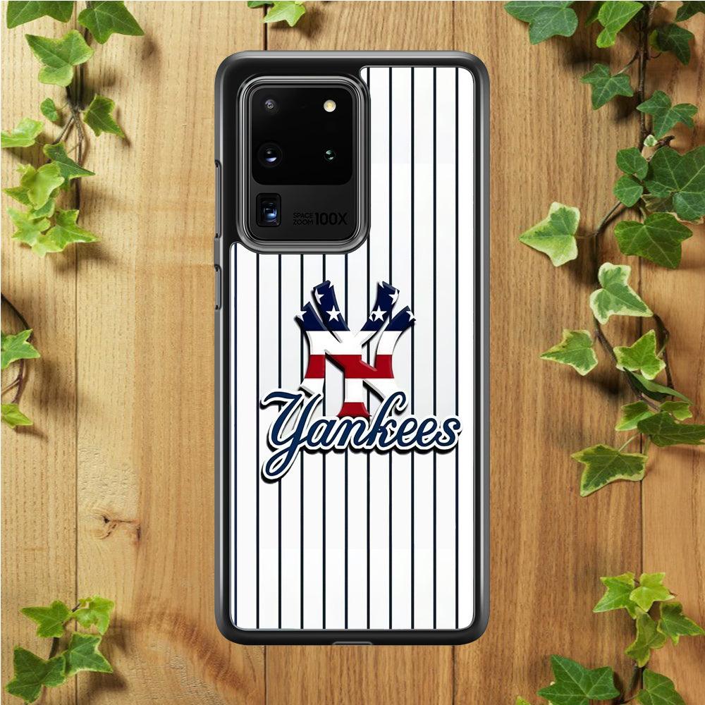 Baseball New York Yankees MLB 001 Samsung Galaxy S20 Ultra Case-Plastic / Full Wrap (3D Case)-Xtracase