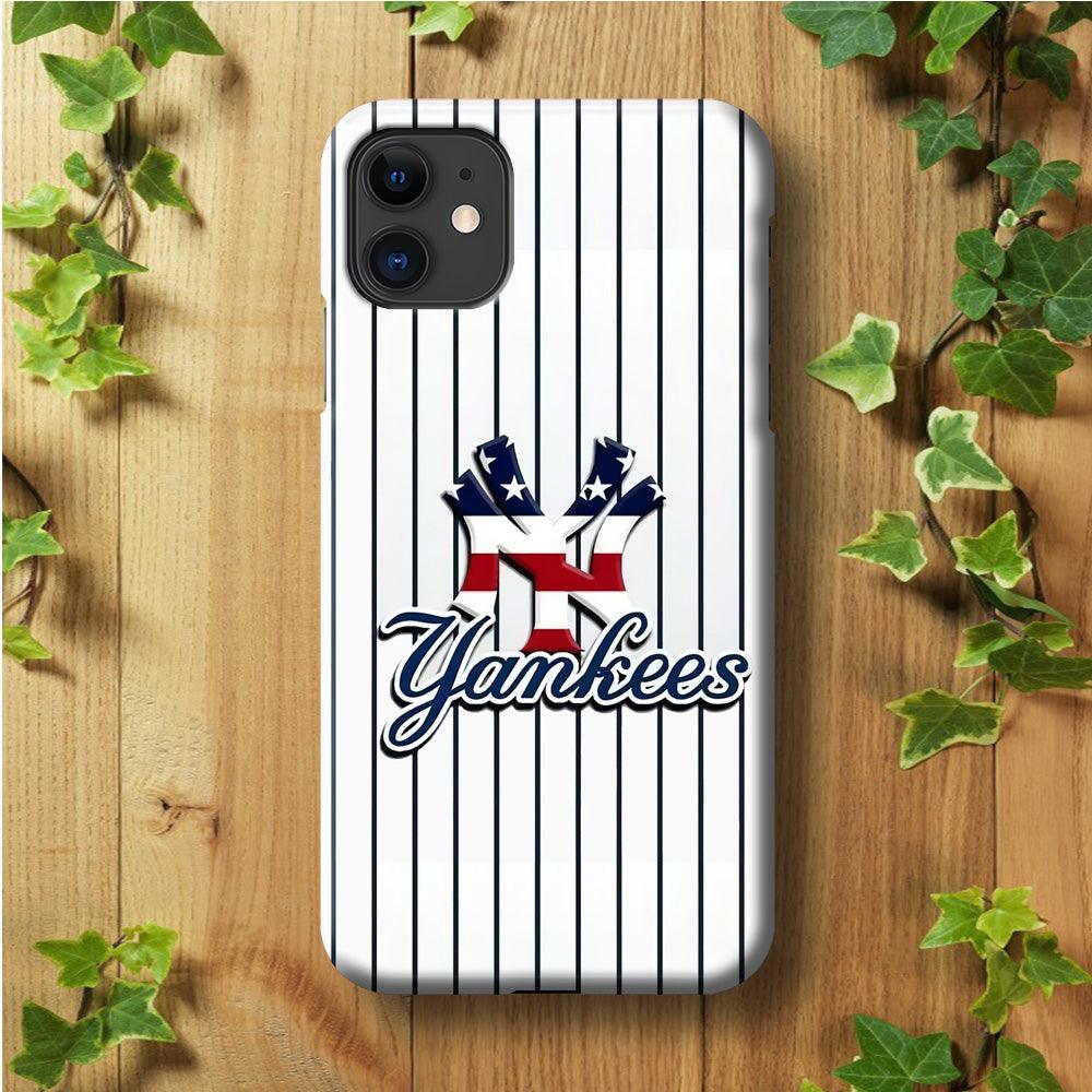 Baseball New York Yankees MLB 001 iPhone 11 Case-Plastic / Full Wrap (3D Case)-Xtracase