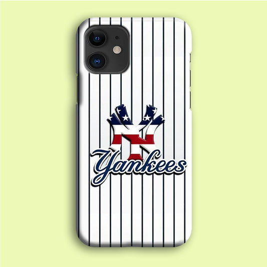 Baseball New York Yankees MLB 001 iPhone 12 Case-Plastic / Full Wrap (3D Case)-Xtracase