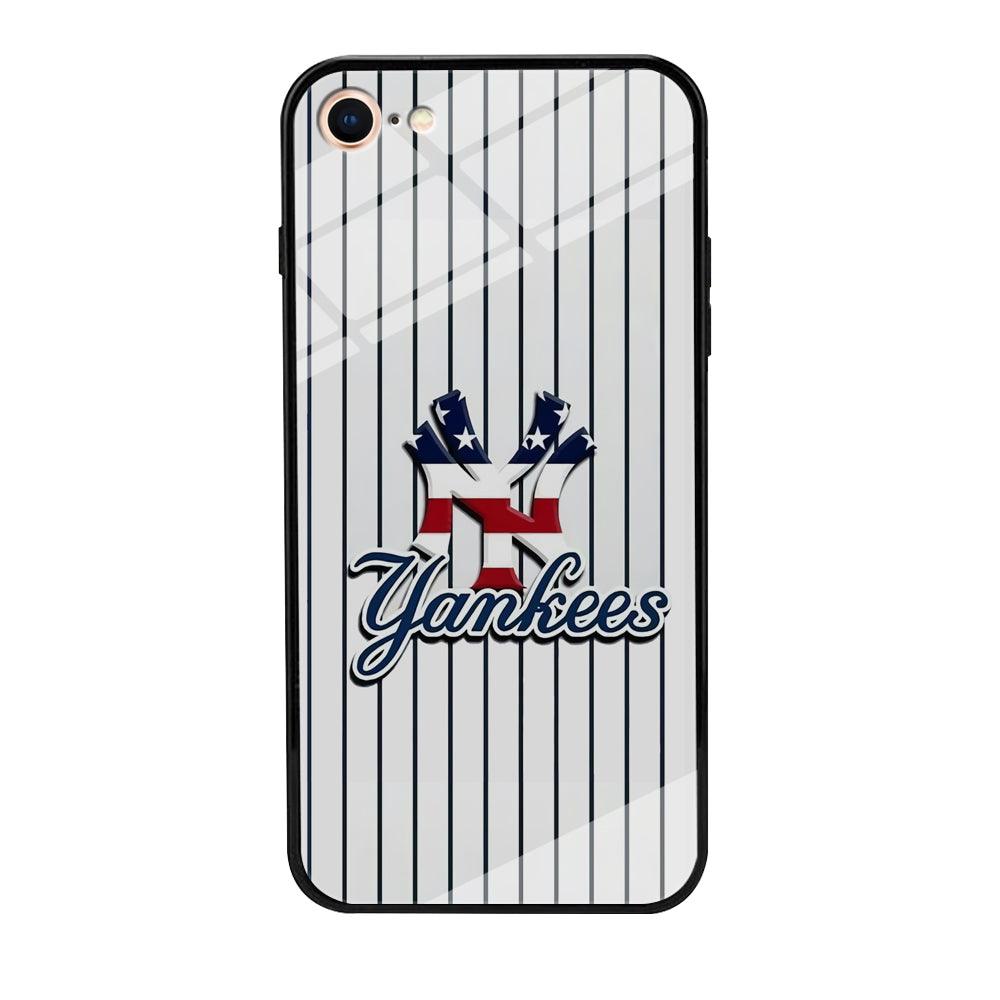 Baseball New York Yankees MLB 001 iPhone 8 Case-Tempered Glass Case-Xtracase