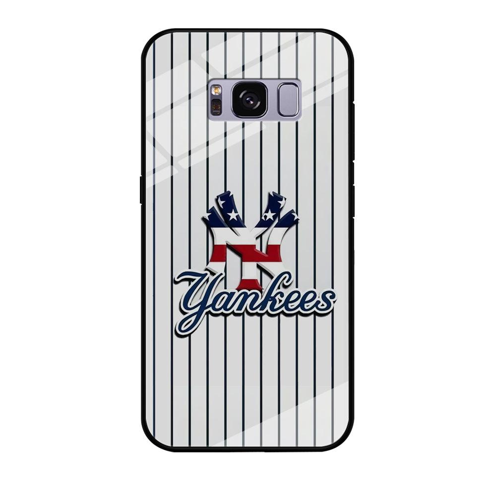 Baseball New York Yankees MLB 001 Samsung Galaxy S8 Case-Tempered Glass Case-Xtracase