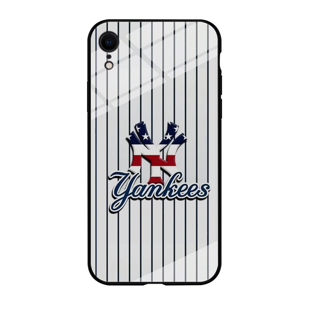 Baseball New York Yankees MLB 001 iPhone XR Case-Tempered Glass Case-Xtracase