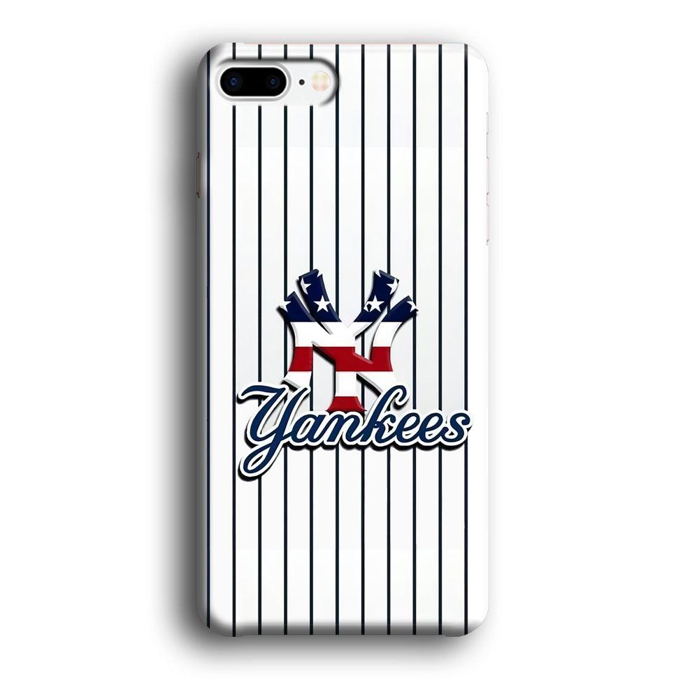 Baseball New York Yankees MLB 001 iPhone 8 Plus Case-Plastic / Full Wrap (3D Case)-Xtracase
