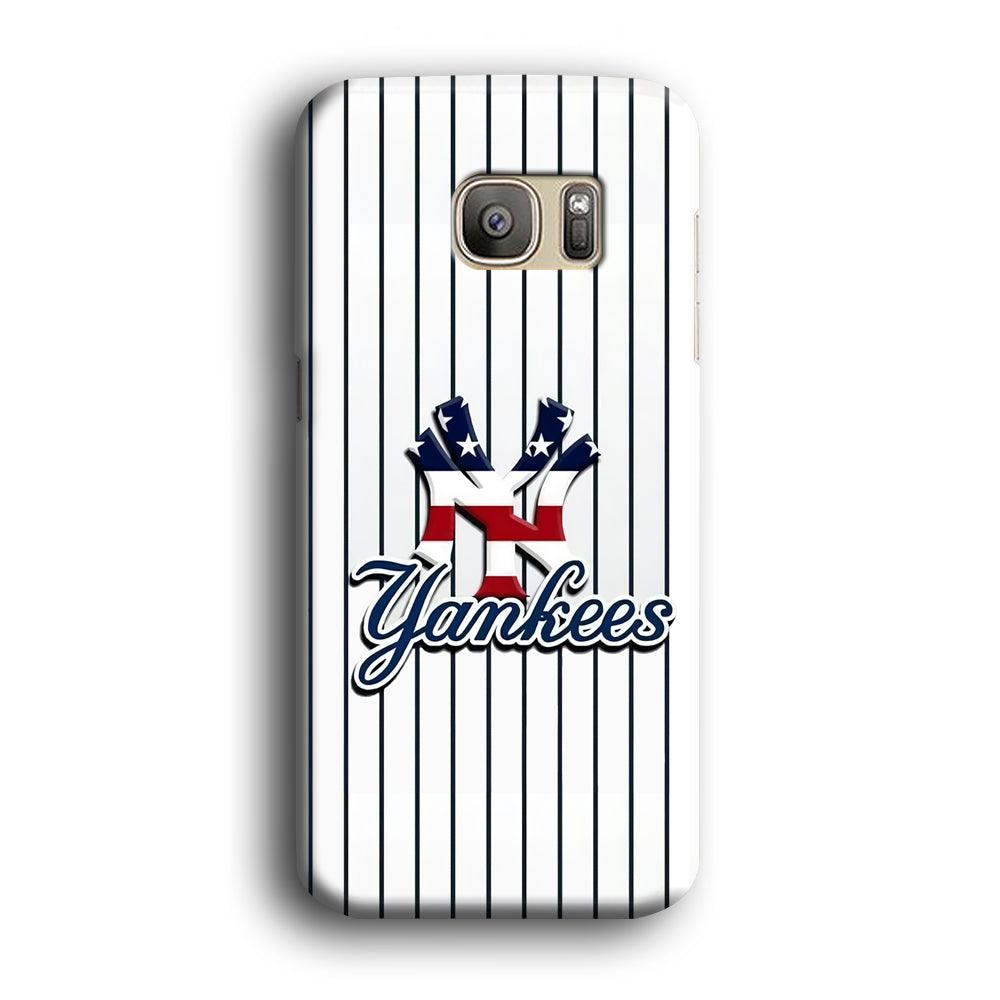 Baseball New York Yankees MLB 001 Samsung Galaxy S7 Edge Case-Plastic / Full Wrap (3D Case)-Xtracase