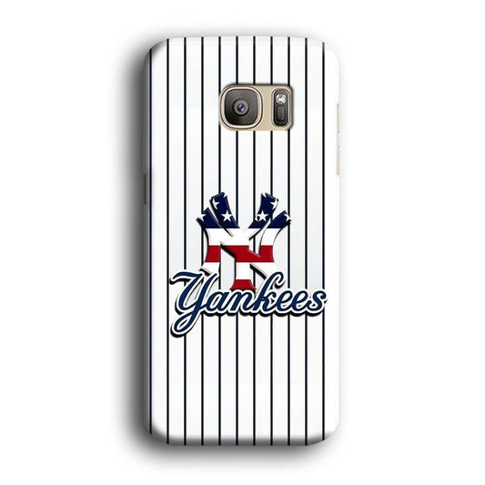 Baseball New York Yankees MLB 001 Samsung Galaxy S7 Edge Case-Plastic / Full Wrap (3D Case)-Xtracase
