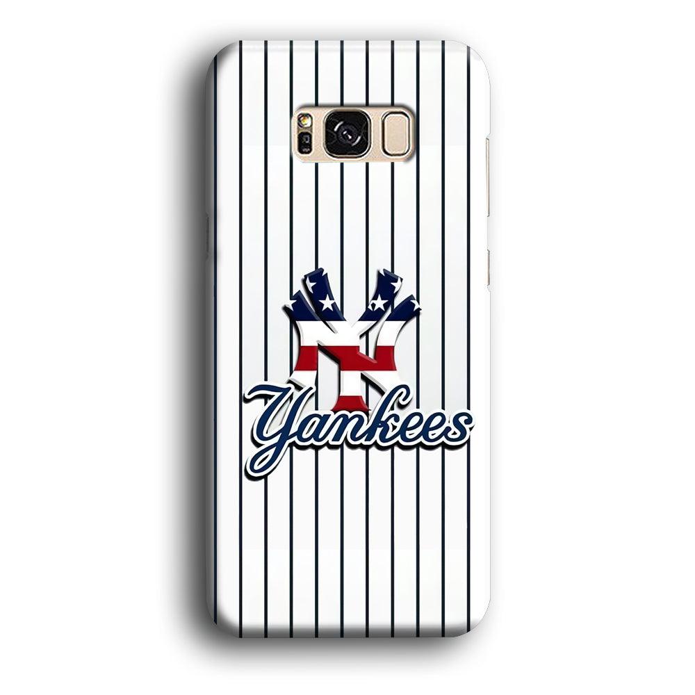 Baseball New York Yankees MLB 001 Samsung Galaxy S8 Case-Plastic / Full Wrap (3D Case)-Xtracase