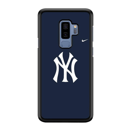 Baseball New York Yankees MLB 002 Samsung Galaxy S9 Plus Case-Rubber / Black (2D Case)-Xtracase