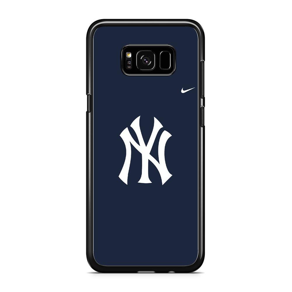 Baseball New York Yankees MLB 002 Samsung Galaxy S8 Case-Rubber / Black (2D Case)-Xtracase