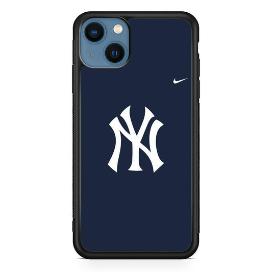 Baseball New York Yankees MLB 002 iPhone 13 Mini Case-Rubber / Black (2D Case)-Xtracase