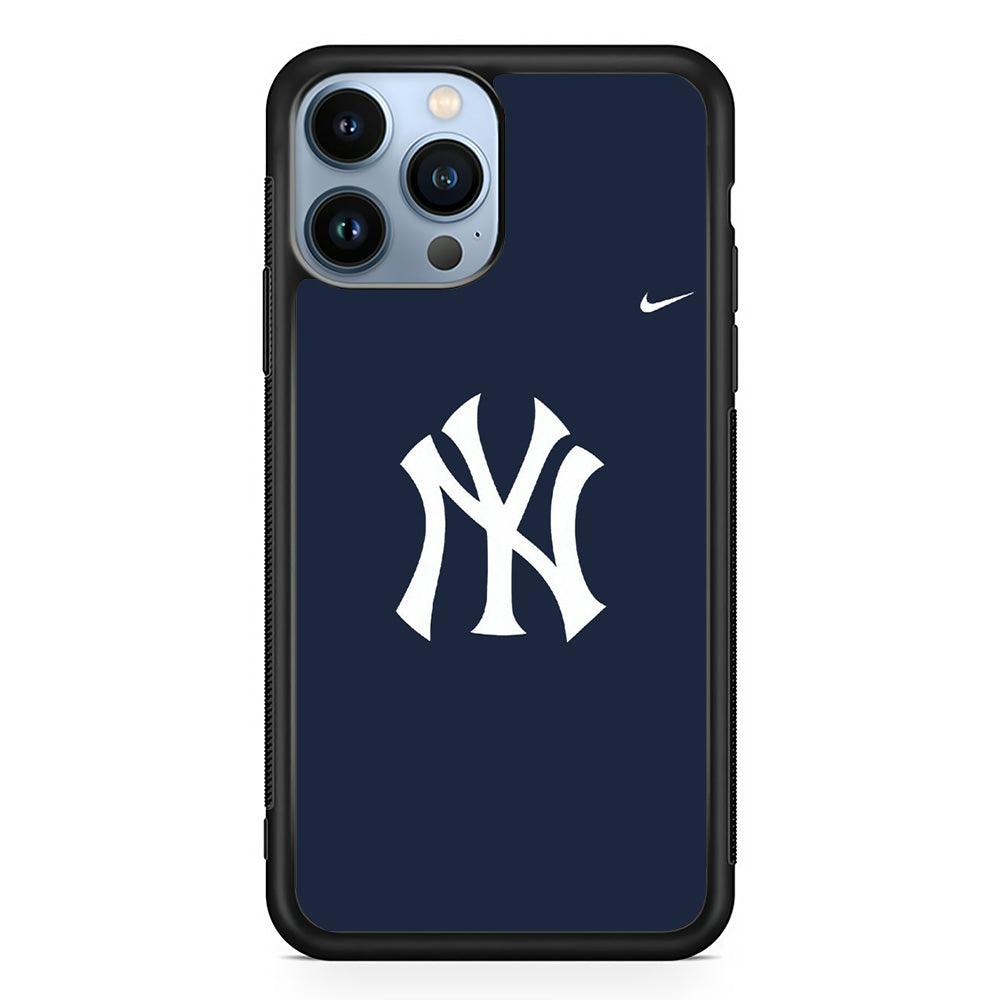 Baseball New York Yankees MLB 002 iPhone 13 Pro Case-Rubber / Black (2D Case)-Xtracase