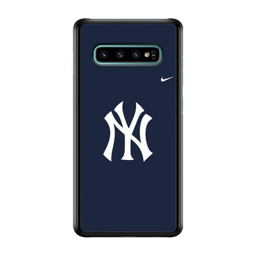 Baseball New York Yankees MLB 002 Samsung Galaxy S10 Plus Case-Rubber / Black (2D Case)-Xtracase