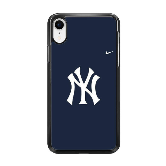 Baseball New York Yankees MLB 002 iPhone XR Case-Rubber / Black (2D Case)-Xtracase
