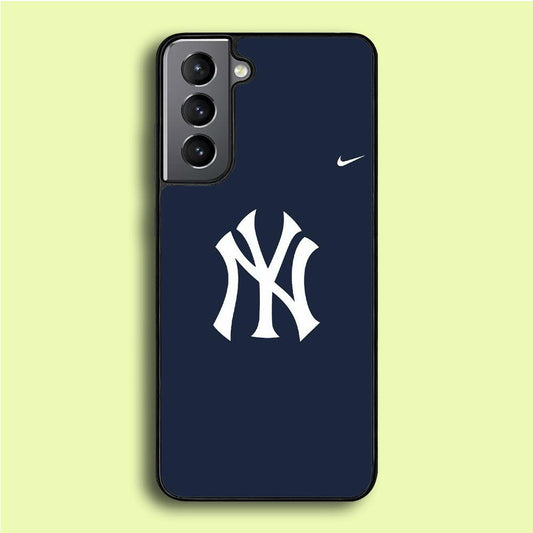Baseball New York Yankees MLB 002 Samsung Galaxy S21 Case-Rubber / Black (2D Case)-Xtracase