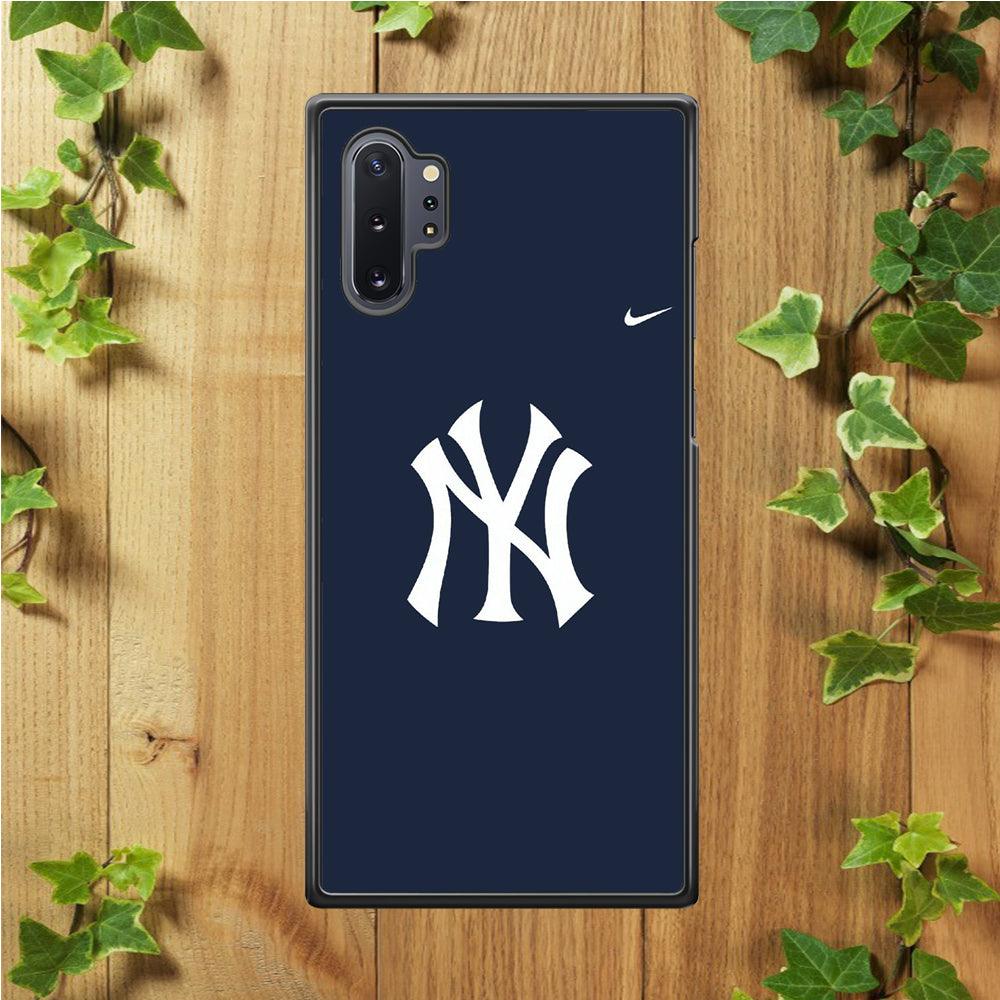 Baseball New York Yankees MLB 002 Samsung Galaxy Note 10 Plus Case-Rubber / Black (2D Case)-Xtracase