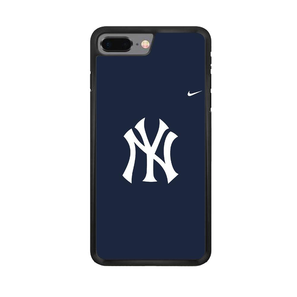 Baseball New York Yankees MLB 002 iPhone 8 Plus Case-Rubber / Black (2D Case)-Xtracase