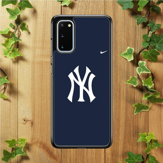 Baseball New York Yankees MLB 002 Samsung Galaxy S20 Case-Rubber / Black (2D Case)-Xtracase