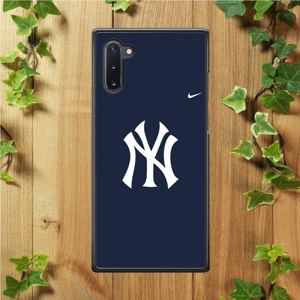 Baseball New York Yankees MLB 002 Samsung Galaxy Note 10 Case-Rubber / Black (2D Case)-Xtracase