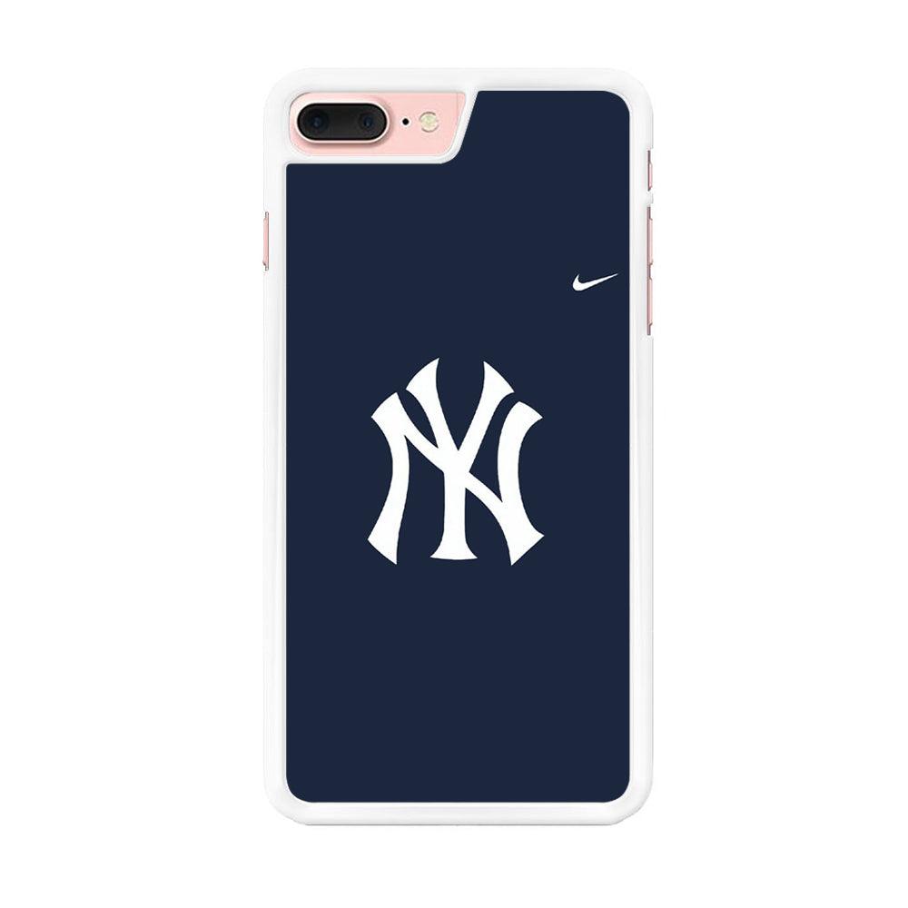 Baseball New York Yankees MLB 002 iPhone 7 Plus Case-Rubber / White (2D Case)-Xtracase