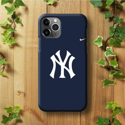 Baseball New York Yankees MLB 002 iPhone 11 Pro Max Case-Rubber / Black (2D Case)-Xtracase