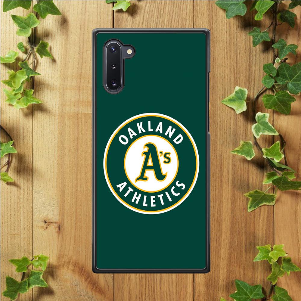 Baseball Oakland Athletics MLB 001 Samsung Galaxy Note 10 Case-Rubber / White (2D Case)-Xtracase