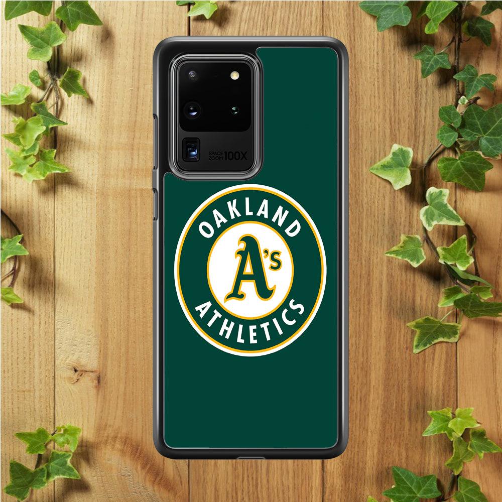 Baseball Oakland Athletics MLB 001 Samsung Galaxy S20 Ultra Case-Rubber / Black (2D Case)-Xtracase