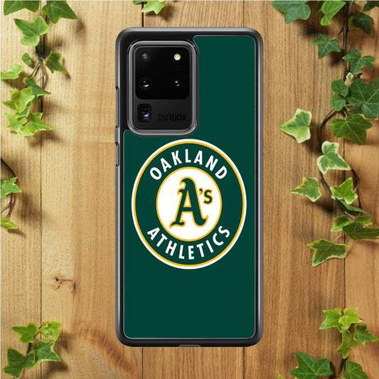 Baseball Oakland Athletics MLB 001 Samsung Galaxy S20 Ultra Case-Rubber / Black (2D Case)-Xtracase